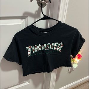 cropped thrasher tee